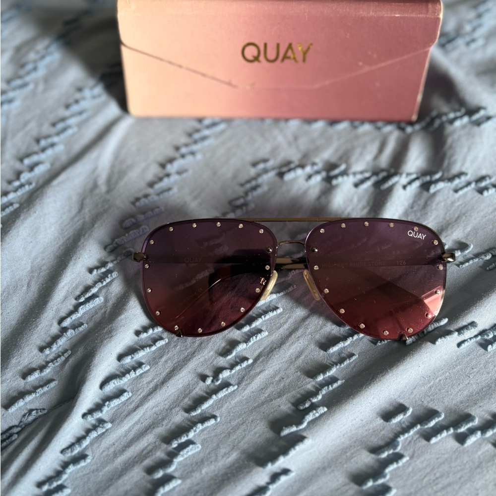Quay Australia Purple Aviator Sunglasses